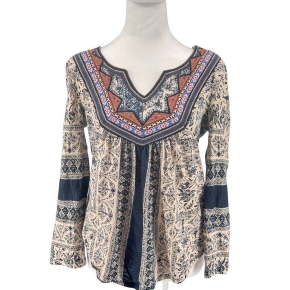 Anthropologie Akemi + Kin Boho Tunic Top, EUC Sz S Festival, Boho Top, chic vibe - Picture 1 of 11